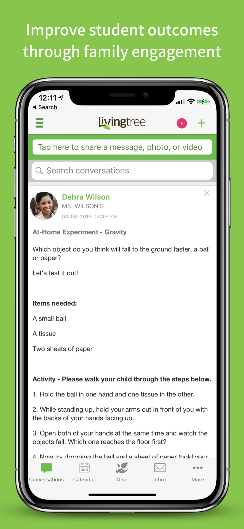screenshot of Livingtree Engage